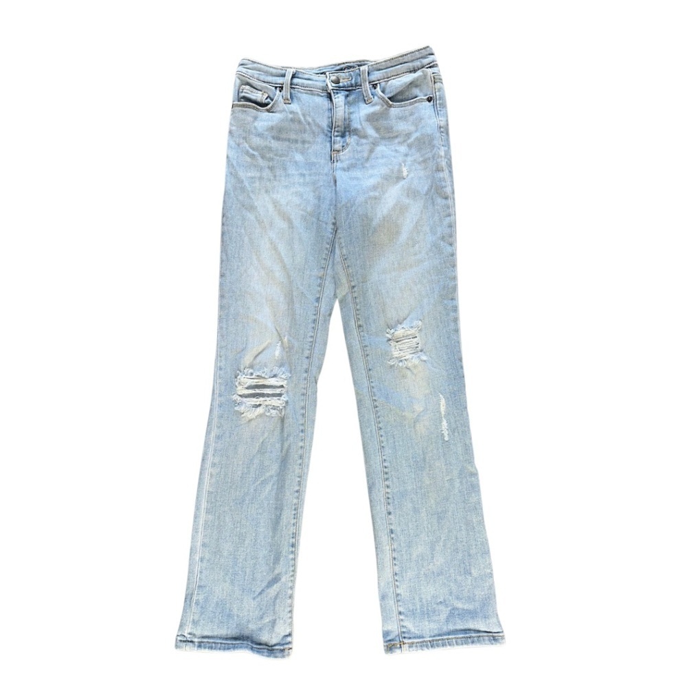 Universal Thread Women's 2 / 26 Jeans Straight Leg High Rise Knee Holes - Picture 1 of 8
